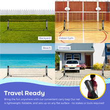 10 Ft Mini-Size Portable Net Set - for Badminton, Pickleball, Tennis, Kids Volleyball, even Soccer