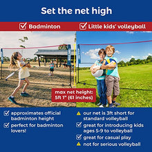 17-Ft Portable Badminton Net Set - for Tennis, Soccer Tennis, Pickleball, Kids Volleyball