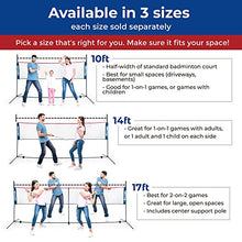 17-Ft Portable Badminton Net Set - for Tennis, Soccer Tennis, Pickleball, Kids Volleyball